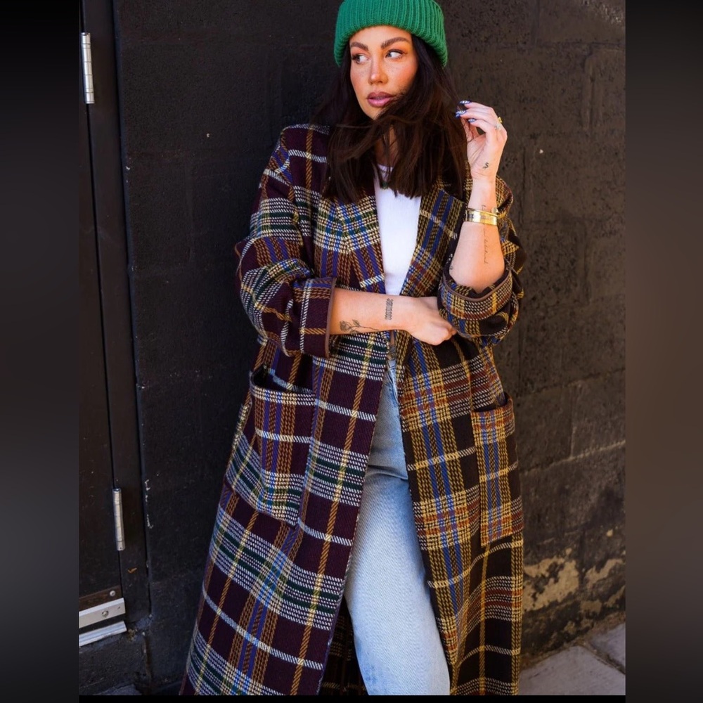 Dress in Lala Libra longline half and half coat original